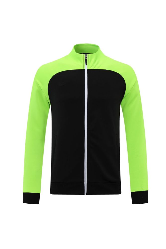 Adult Track Jacket and Pants Set Black/Green #NJ01