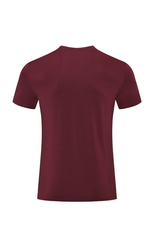 3PCS Men's Quick-dry Sports Fitness T-shirt Jujube Red #202