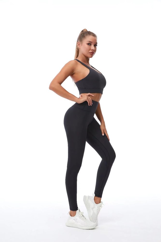 Womens Yoga Fitness Running Top and Pants Set 21113+L3029
