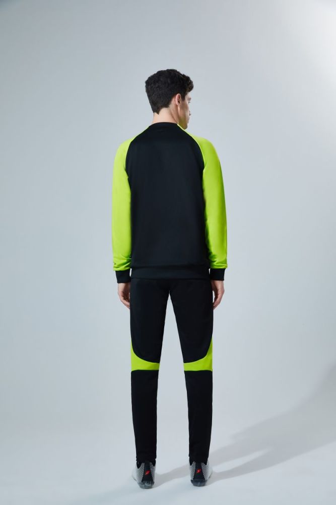 Adult Track Jacket and Pants Set Black/Green #NJ01