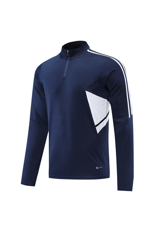 Adult Half-Zip Training Top and Pants Set Dark Blue #B201