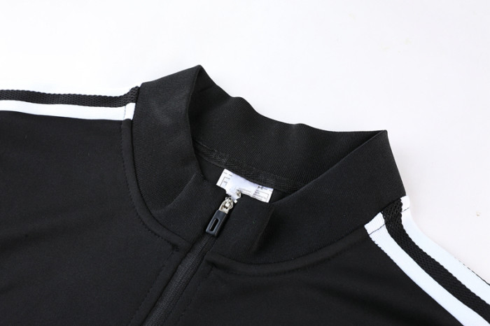 Adult Half-Zip Training Top and Pants Set Black #B201