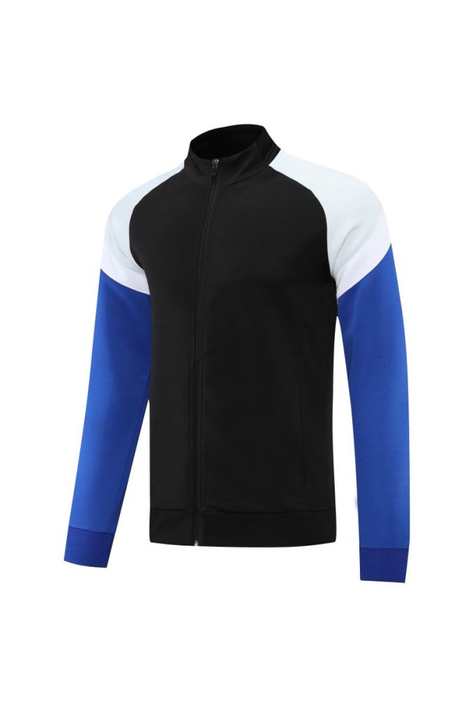 Adult Track Jacket and Pants Set Black/Blue #NJ02