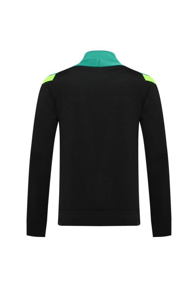 Adult Track Jacket and Pants Set Black/Green #NJ02