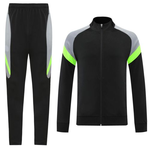 Adult Track Jacket and Pants Set Black/Gray #NJ02