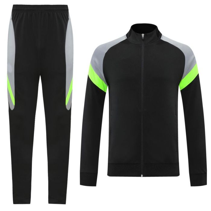 Adult Track Jacket and Pants Set Black/Gray #NJ02
