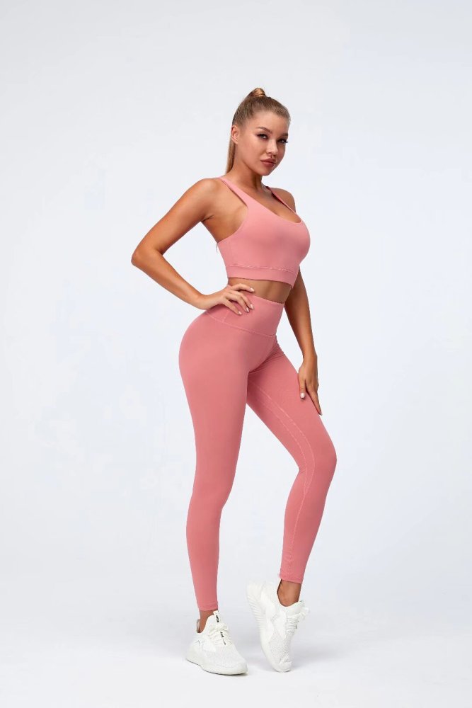 Womens Yoga Fitness Running Top and Pants Set 21113+L3029