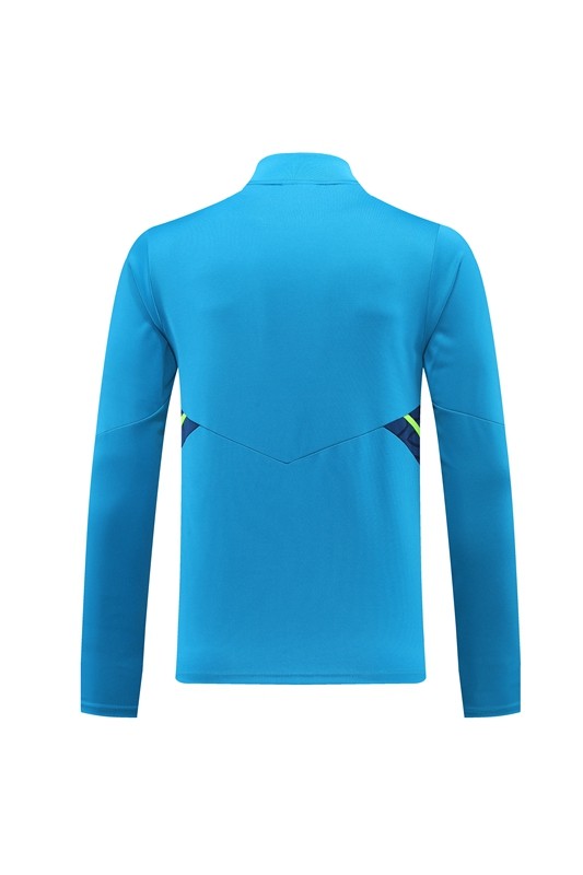 Adult Half-Zip Training Top and Pants Set Lake blue #B201