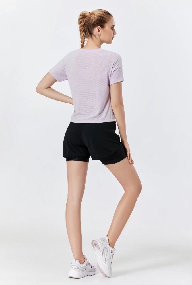 Women's Quick-dry Sports Fitness Top and Shorts Kit