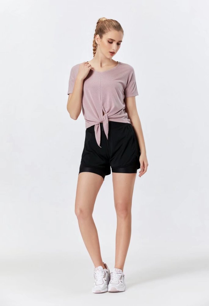 Women's Quick-dry Sports Fitness Top and Shorts Kit