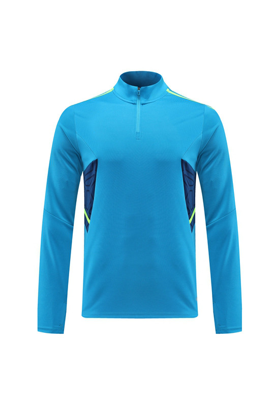 Adult Half-Zip Training Top and Pants Set Lake blue #B201