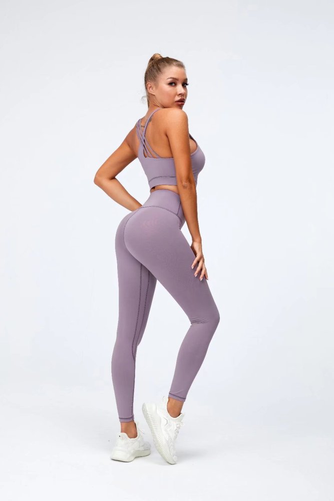 Womens Yoga Fitness Running Top and Pants Set 21113+L3029