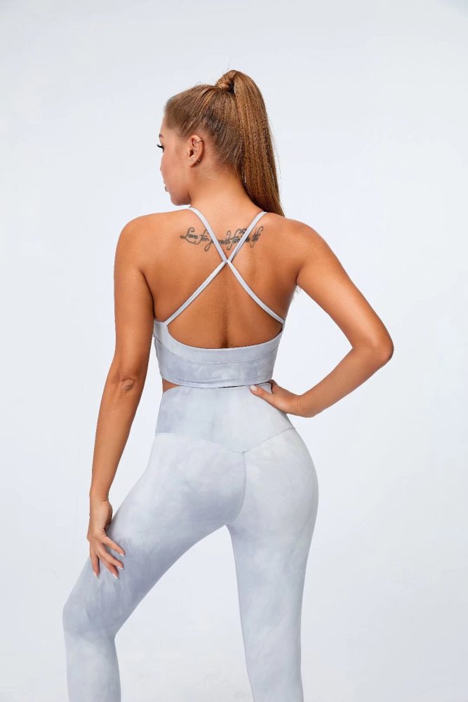 Womens Yoga Fitness Running Top and Pants Set L3032+L3031