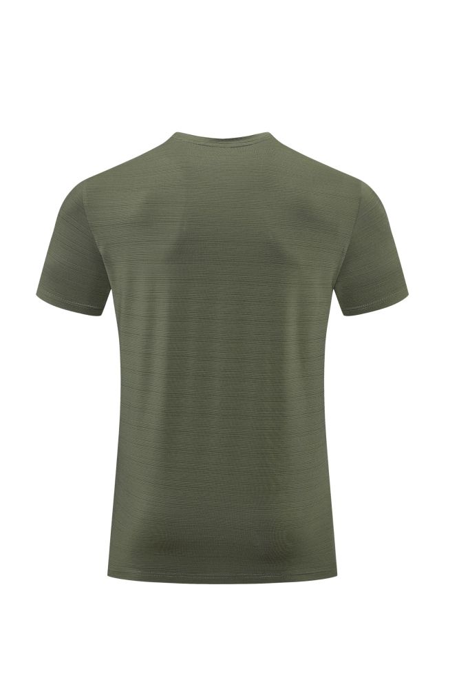 1PC Men's Quick-dry Sports Fitness T-shirt Light army green #204