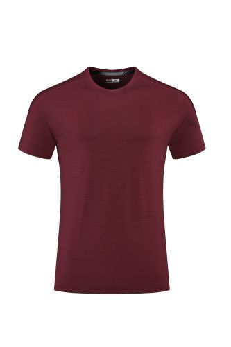 1PC Men's Quick-dry Sports Fitness T-shirt Jujube Red #205