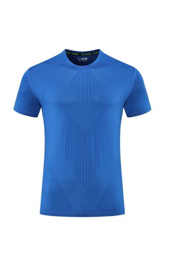6PCS Men's Quick-dry Sports Fitness T-shirt Blue #203