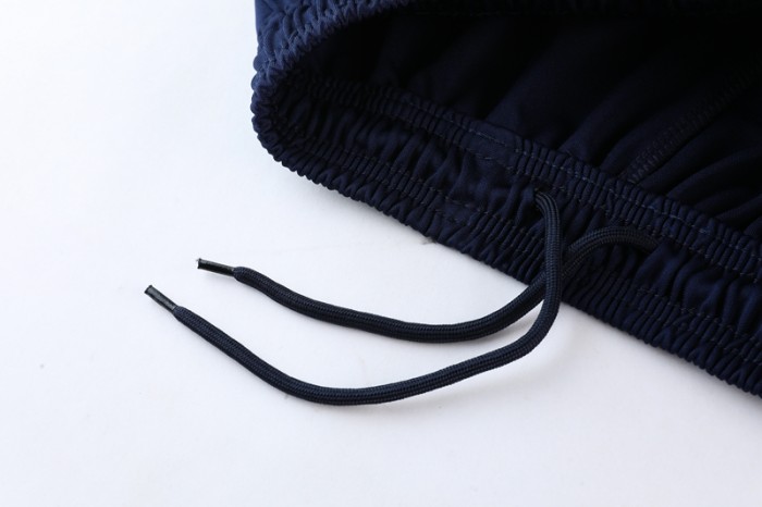 14 Sets Adult Half-Zip Training Top and Pants Set Dark Blue #B201