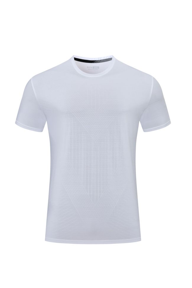 3PCS Men's Quick-dry Sports Fitness T-shirt White #204
