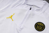 23-24 PSG Jordan White Half Pull Tracksuit #B647 (半拉链)