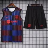 25-26 BAR Red blue Tank top and shorts suit