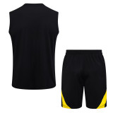 23-24 PSG Jordan Black Tank top and shorts suit #D779