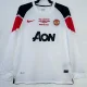2010-2011 Man Utd Away White Long sleeve Retro soccer jersey (长袖) 欧冠版
