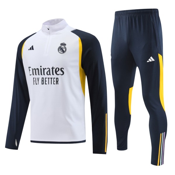 23-24 RMA White Yellow Half Pull Tracksuit (半拉链)