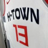 2019-20 ROCKETS HARDEN #13 White City Edition Top Quality Hot Pressing NBA Jersey