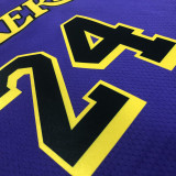 22-23 LAKERS BRYANT #24 Purple Top Quality Hot Pressing NBA Jersey (Trapeze Edition)