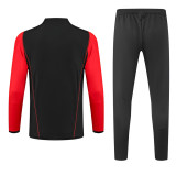 23-24 Roma Black Half Pull Tracksuit (半拉链)