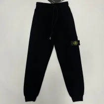 W5纯棉卫裤 Stone Island Black Top Quality Sweatpants (Have Pocket)