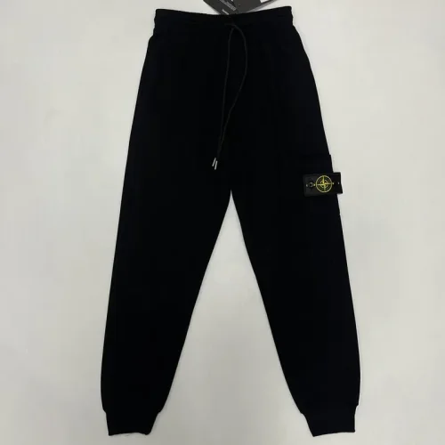 W5纯棉卫裤 Stone Island Black Top Quality Sweatpants (Have Pocket)