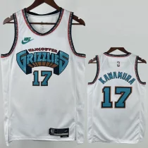 24-25 Grizzlies KAWAMURA #17 White Retro Top Quality Hot Pressing NBA Jersey 24-25 Grizzlies KAWAMURA #17 White Retro Top Quality Hot Pressing NBA Jersey