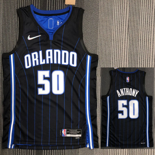21-22 Magic ANTHONY #50 Black 75th Anniversary Top Quality Hot Pressing NBA Jersey
