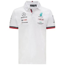 2021 Formula One Mercedes White Short Sleeve Racing Suit (梅赛德斯 有领) 2021 Formula One Mercedes White Short Sleeve Racing Suit (梅赛德斯 有领)