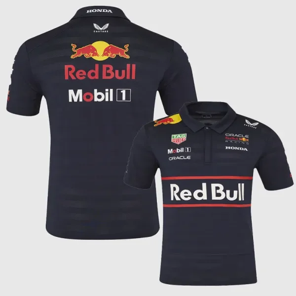 2025 F1 Red Bul1 Black Polo Racing Suit(有领)