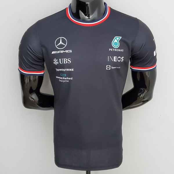 2022 F1 Formula One Mercedes Black Racing Suit(圆领)
