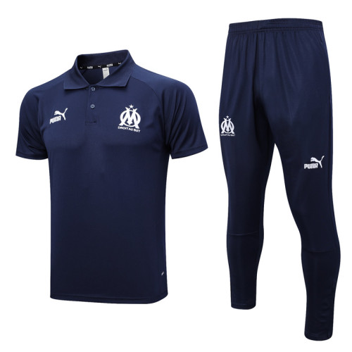 23-24 Marseille Royal Blue Polo Tracksuit #C990