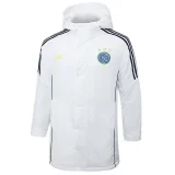 24-25 Ajax White Hooded Windbreaker Fabric Cotton Coat #G188