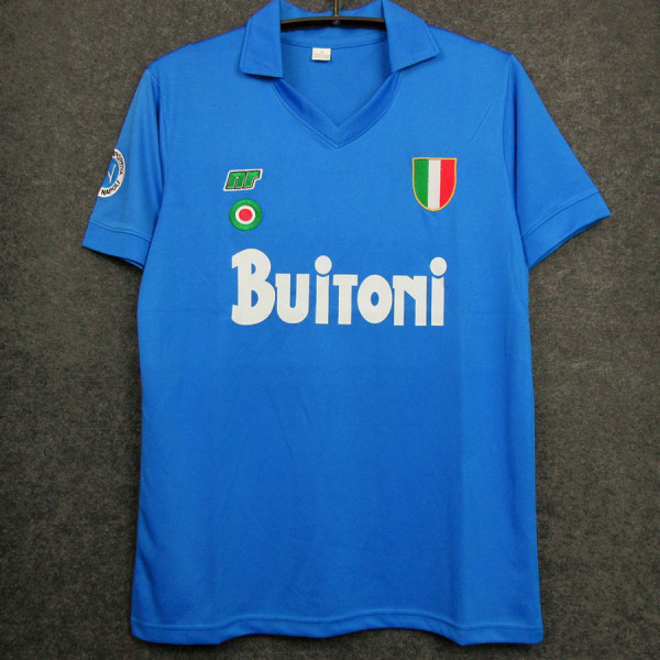 1987-1988 Napoli Home Blue Retro Soccer Jersey