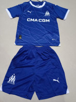 23-24 Marseille Away Kids Soccer Jersey