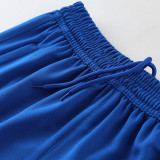 2023 AD03 Blue Short-sleeved Trouser Suit