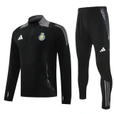 24-25 Al-Nassr Black Half Pull Tracksuit (半拉链)