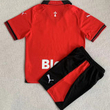 23-24 Stade Rennais Home Kids Soccer Jersey