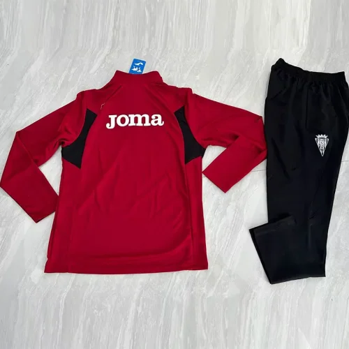 24-25 Cordoba Red Half Pull Tracksuit (Pants Have Pocket)(半拉链)
