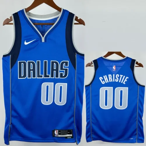 22-23 Dallas Mavericks CHRISTIE #00 Blue Top Quality HotPressing NBA Jersey(V领)