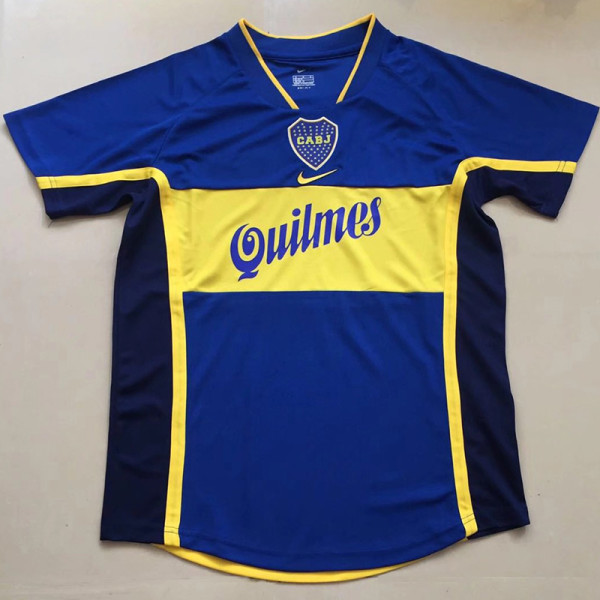 2001 Boca Juniors Home Retro Soccer Jersey