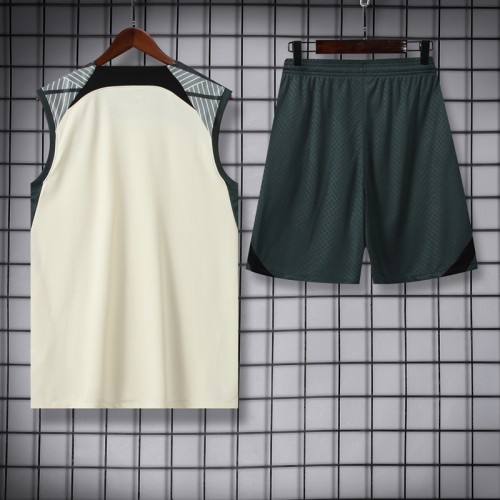 23-24 BAR Beige Yellow Tank top and shorts suit