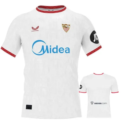 24-25 Sevilla Home Fans Soccer Jersey  Midea