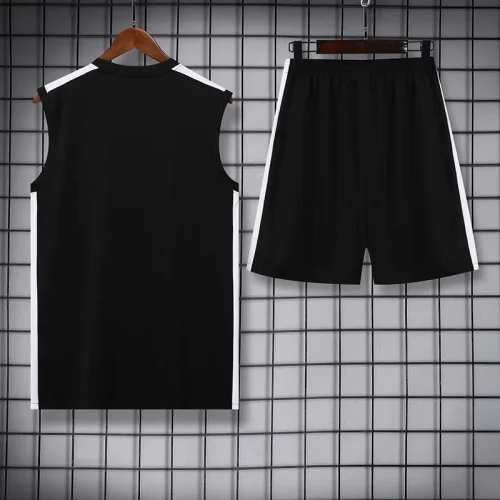 23-24 PSG Black Tank top and shorts suit (白边)